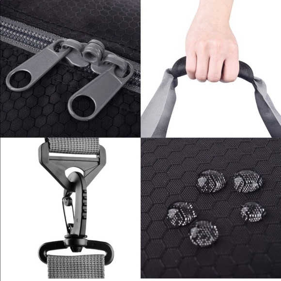 New 65L Travel Duffel Bag Foldable/Lightweight blk - Picture 5 of 16